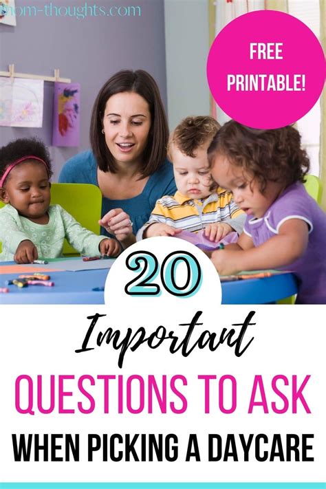 Best Questions To Ask Daycare Providers How To Pick Mom Thoughts