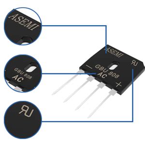 Amazon Asemi X Gbu Gbu K Flat Bridge Rectifier Diode Through