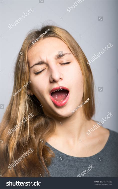 Blonde Girl Yawning Does Not Want Stock Photo 348376520 Shutterstock