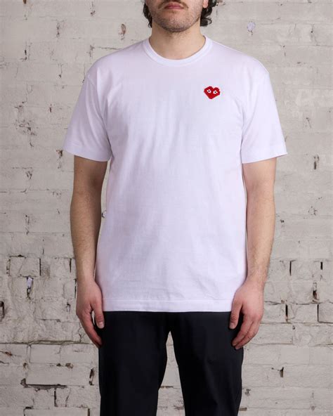 Comme Des Garçons Play X Invader Red Heart T Shirt White Less 17