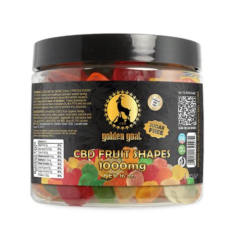 Sugar Free Cbd Gummy Fruit Shapes 1000mg 16oz Trust Cbd Usa