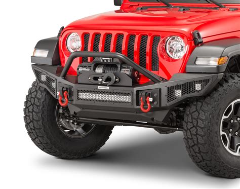 Go Rhino T Rockline Winch Ready Front Bumper With Overrider For