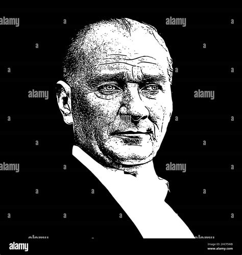 Mustafa Kemal Ataturk Illustration He Is The Founder Of Modern