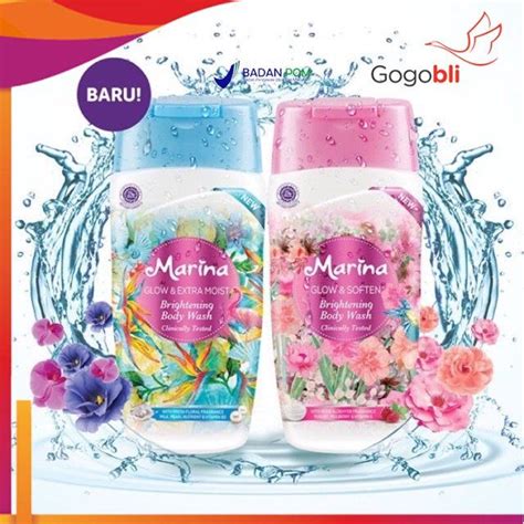 Marina Brightening Body Wash Glow And Extra Soften Botol 95ml Lazada