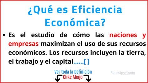 Eficiencia Económica Concepto Y Políticas