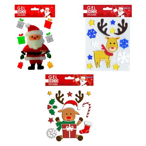 Pack Pegatinas De Gel Decoración De Navidad 2 Global Gift