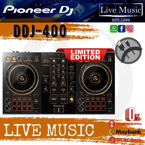 Pioneer DJ DDJ 400 2 Deck Rekordbox DJ Controller DDJ400 DDJ 400