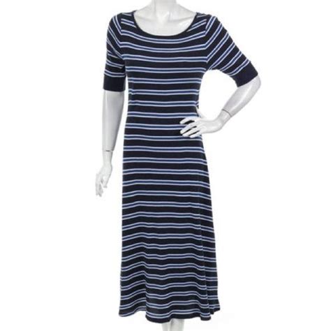 Ralph Lauren Striped Blue White Dress Blue And White Dress Fashion