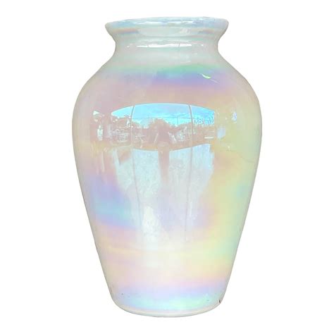 Vintage Iridescent Glass Vase Chairish