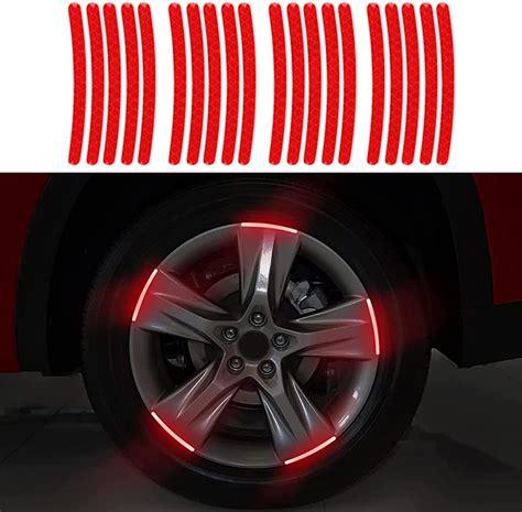 Amazon Pcs Car Wheel Hub Reflective Sticker Reflective Wheel