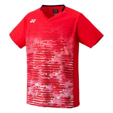 Yonex Men S Crew Neck Shirt Clear Red Ex Euro M