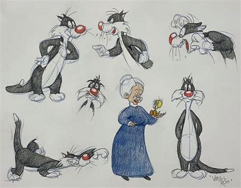 Original Warner Brothers Virgil Ross Model Sheet Animation Drawing fea – animationsensations.com