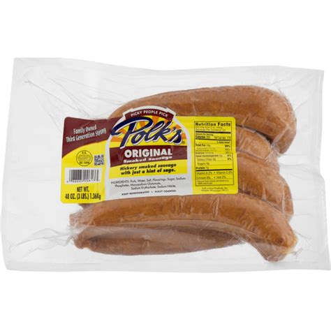 Polks Smoked Sausage Original 48 Oz Instacart