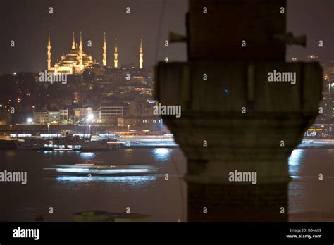 Istanbul Turkey At Night Stock Photo Alamy