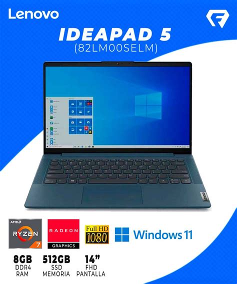 Laptop Lenovo Ideapad 5 14alc05 82lm00selm Amd Ryzen 7 5700u 4