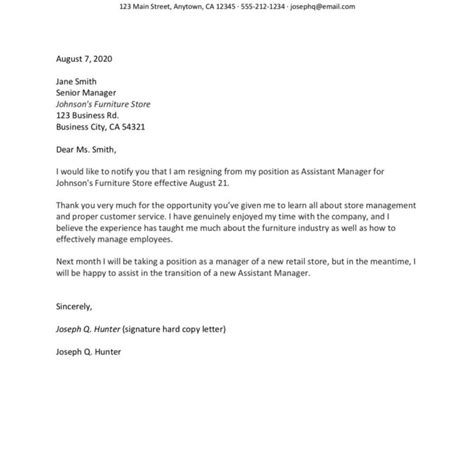 Professional Leaving Job Notice Letter Template Word Example Tacitproject