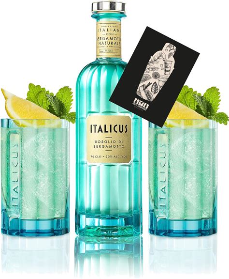 Italicus Bergamotte Likör 0 7L 20 Vol 2x Italicus Relief Glas