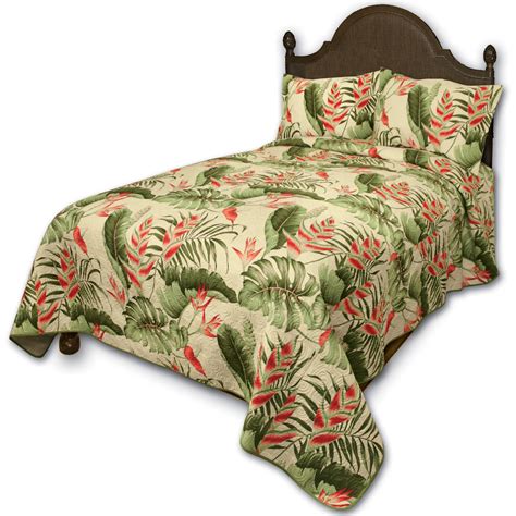 Hi Kalama Collection Hawaiian Fabric King Hawaiian Flower Bedding 1 Each