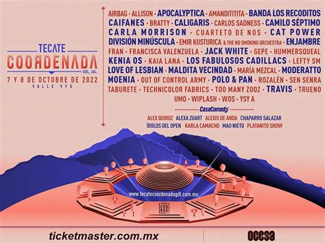 Tecate Coordenada Fechas Line Up Precios Y M S Detalles