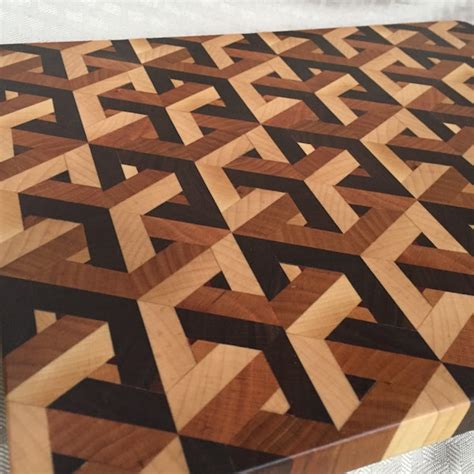 Interlocking Cubes Cutting Board Etsy