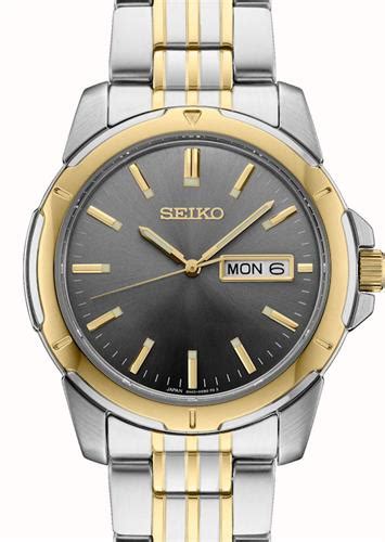 Essentials 2 Tone Grey Dial Sur356 Seiko Core Essentials Wrist Watch