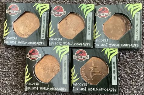 Jurassic Park The Lost World Tetley Tea Dinosaur Bronze Coins X