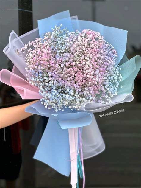 Baby’s breath pink and blue by Dannhi Flowers