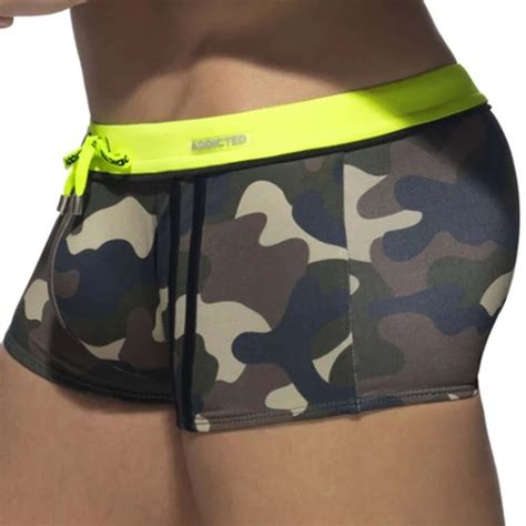 Addicted Boxer De Bain Sport Detail Binding Camouflage Inderwear