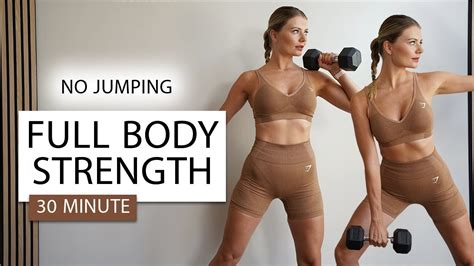 30 MIN TOTAL BODY DUMBBELL WORKOUT No Jumping Dumbbell Sculpt YouTube