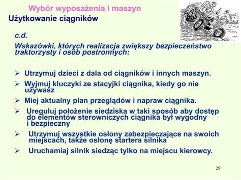 PPT BEZPIECZE Ń STWO I HIGIENA PRACY W ROLNICTWIE PowerPoint