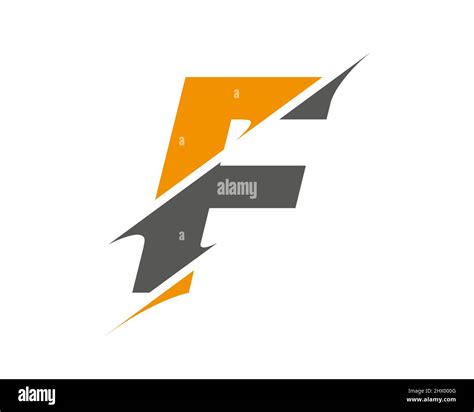 Modern F Letter Logo With Slash Concept Initial Monogram Letter F Logo