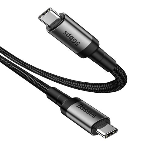 Cabo Usb C Baseus Cafule Pd3 1 100cm 3a 60w 4k 60hz Type C Preto The Kase Store Eletrônicos