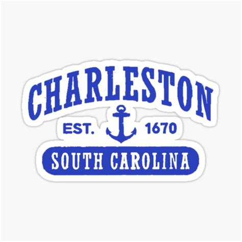 Charleston Sc Sticker By Swampfoxdesign Redbubble