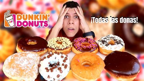 Probando Todas Las Donas De Dunkin Donuts Son Mas De Youtube