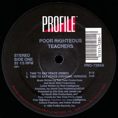 Vinyle Poor Righteous Teachers Disques Vinyl Et Cd Sur Cdandlp