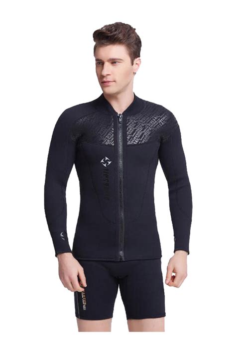 Dive Sail Men S 3MM Scuba Jacket Long Sleeve Front Zip Wetsuit Top