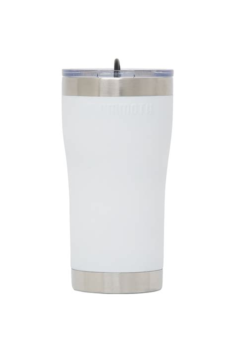 Mammoth 20 Ounce Stainless Steel Insulated Tumbler With Lid White