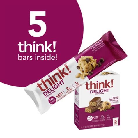 Think Delight Chocolate Peanut Butter Cookie Dough Keto Protein Bars