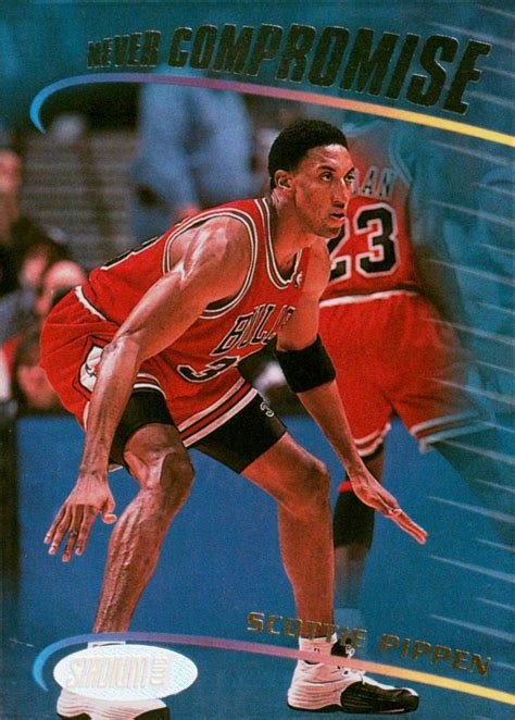 98 99 Scottie Pippen Never Compromise Jordan Shadow Card Michael