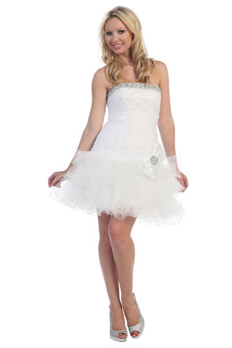 Robe De Cocktail En Tulle Courte A Ligne Orn E De Strass Sans