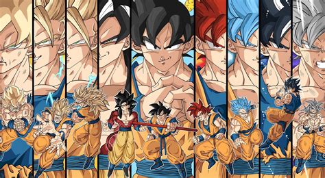 Goku Transformaciones Transformations Dragon Ball Art Dragon Ball