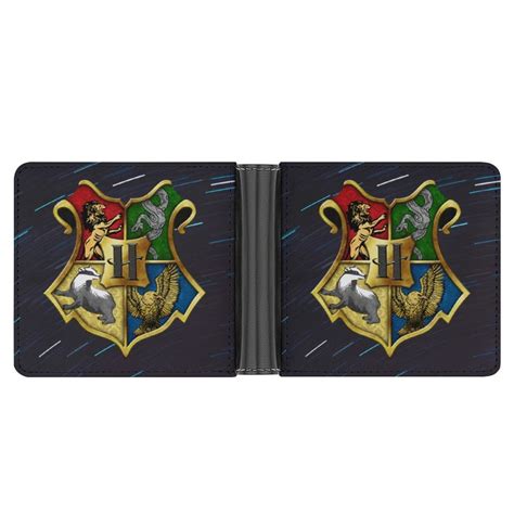 Hogwarts Harry Potter Logo Pu Leather Bifold Wallet Money Organizers