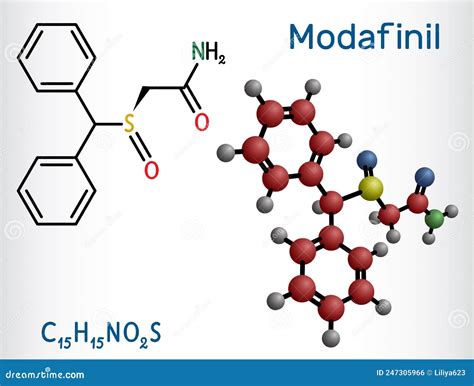 Modafinil Molecule It Is Stimulant Wakefulness Promoting Agent Used