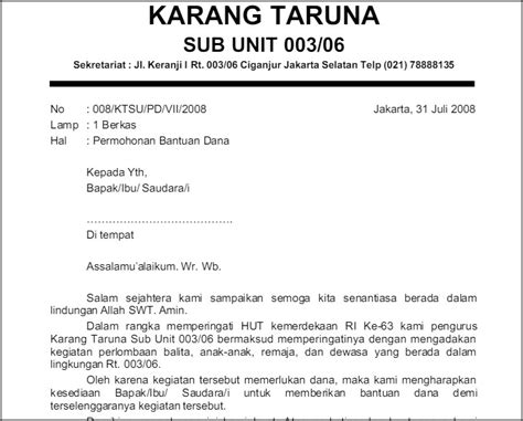 Tutorial Cara Membuat Surat Pengantar Proposal Dana 17an Docx