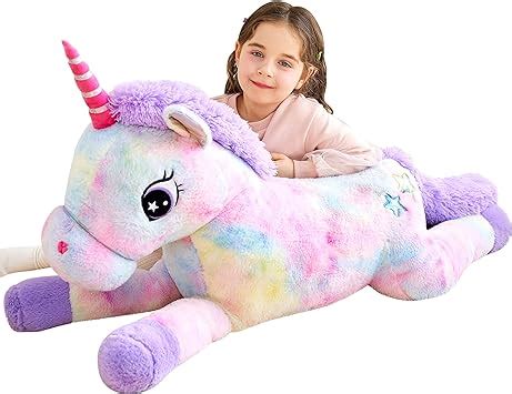 IKASA Peluche Licorne Géante Animal Jouets Grande Licorne Mignonne