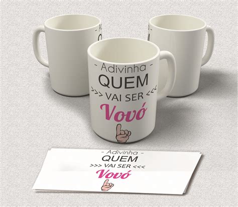 Caneca Adivinha Quem Vai ser Vovó Elo7 Produtos Especiais