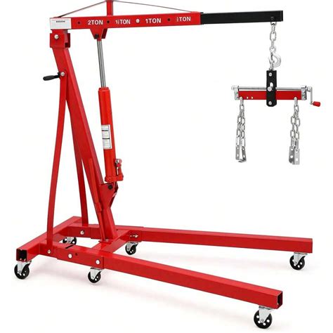 2 Ton Engine Hoist Folding Cherry Picker Engine Hoist With Lever And 6