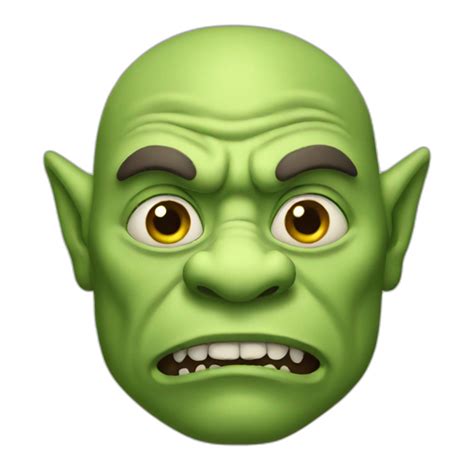 Ogre Shrek With Red Sauce Pouring From His Mouth Ai Emoji Generator