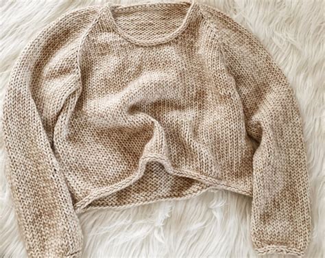 Beginner Friendly Knitting Pattern Gallant Sweater Chunky Cropped