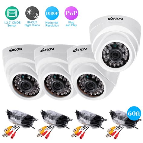 Kkmoon Pcs P Tvl Ahd Camera Kits Cmos Dome Ir Cctv